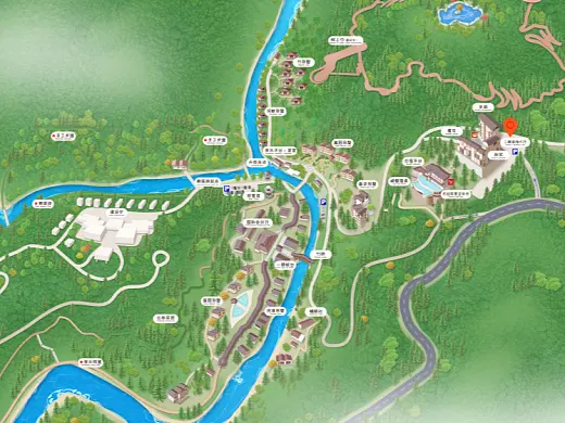 博厚镇结合景区手绘地图智慧导览和720全景技术，可以让景区更加“动”起来，为游客提供更加身临其境的导览体验。